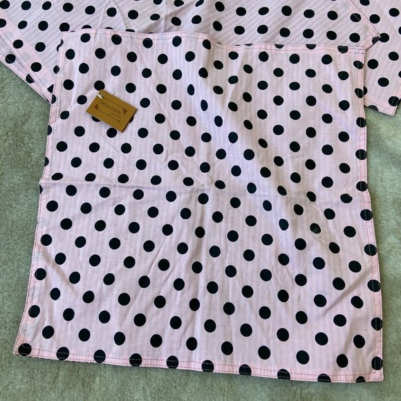 Polka Dot Stripe Square Placemats, 18x18, Pink/Black Reversible, 4 Piece - Picture 6 of 11